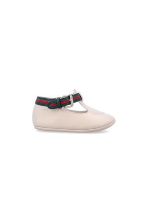 beige leather shoes GUCCI KIDS | 7930401D7309553